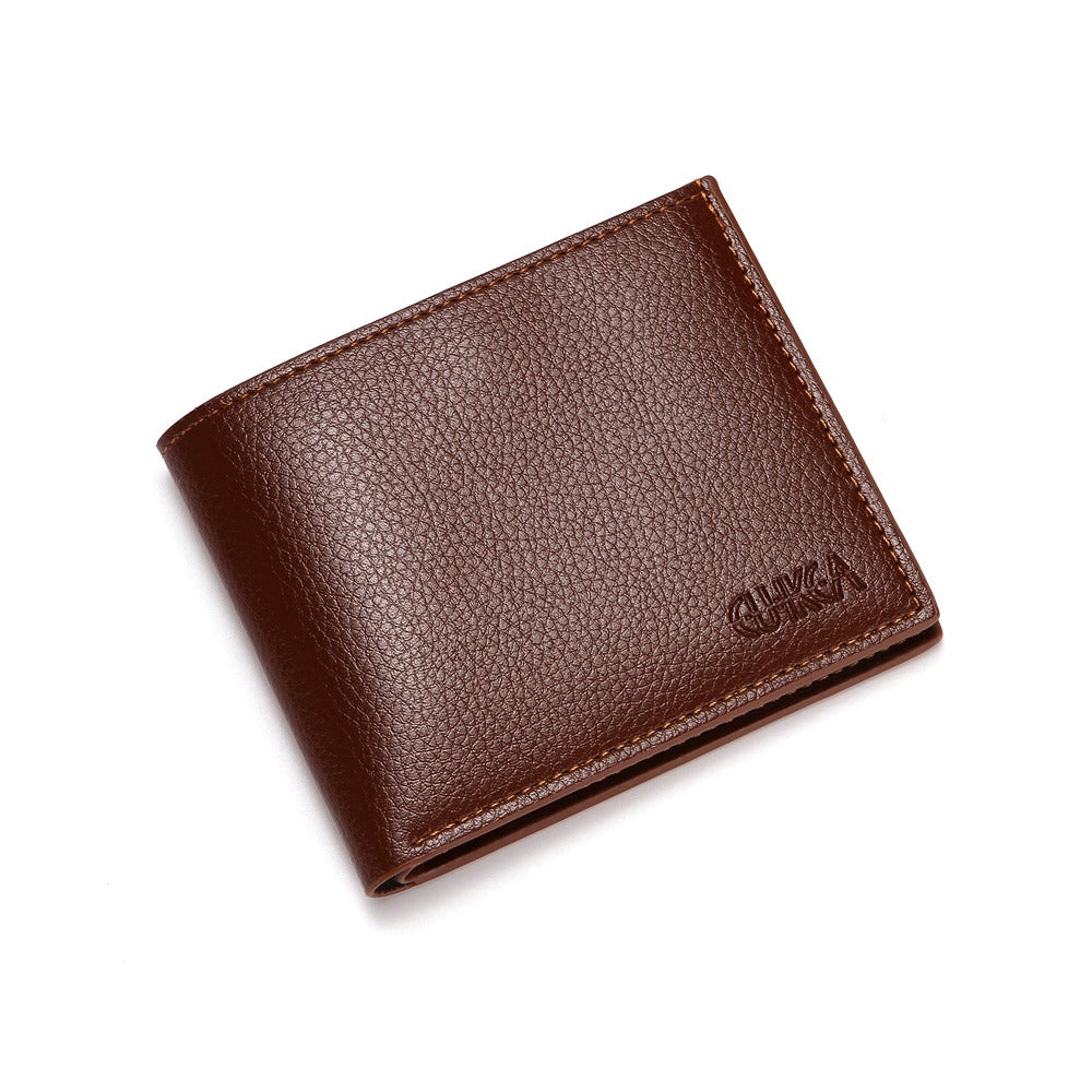 Premium CUICKA Men's Leather Wallet, Black & Brown, Multiple Card Slots