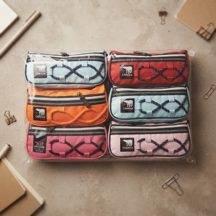 Colorful Multi Compartment Pencil Pouches Durable Reliable Stylish Practical Choice For School Office Travel And Daily Use | Random Design